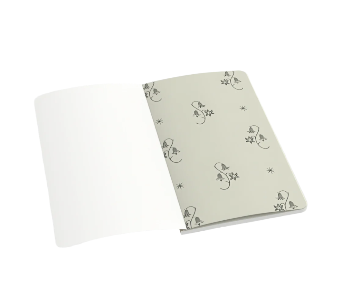 Bound Notebook - Wild Bellflower in Taupe