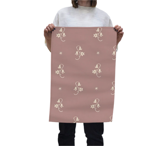 Tea Towel - Wild Bellflower in Mauve