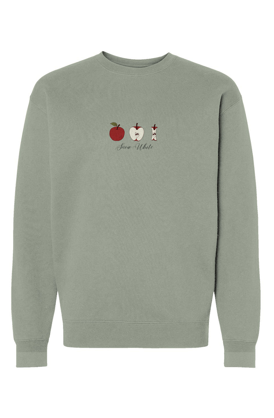 Snow White Apples Crewneck Sage