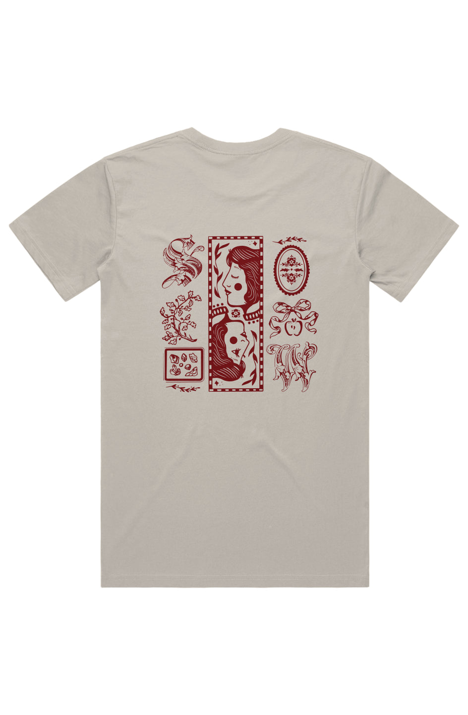 Snow White Block Print red