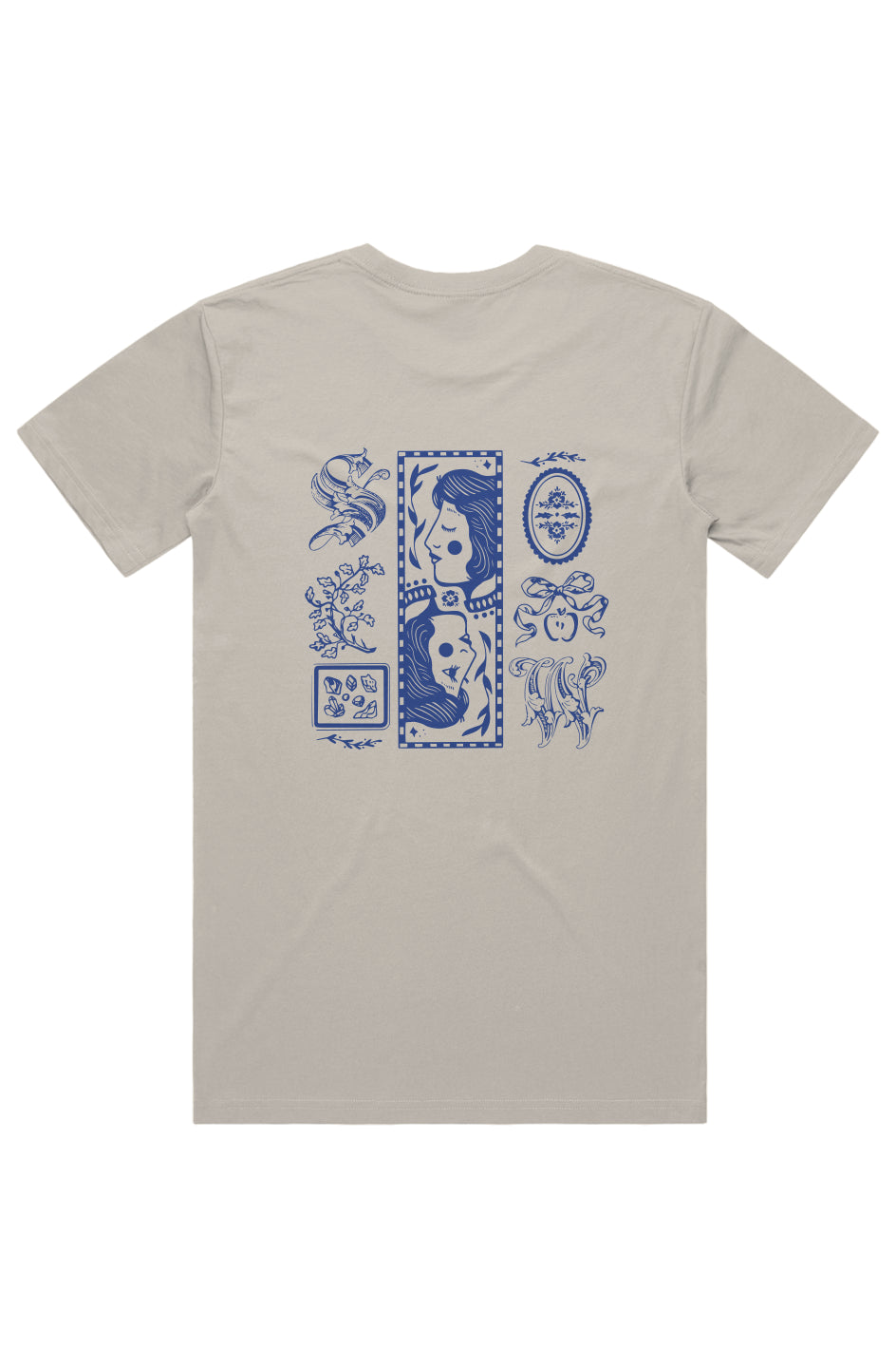 Snow White Block Print blue