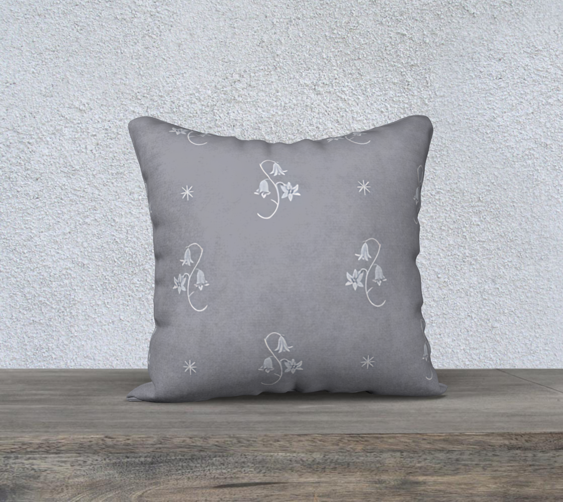 18" x 18" Pillow Case - Wild Bellflower in Periwinkle