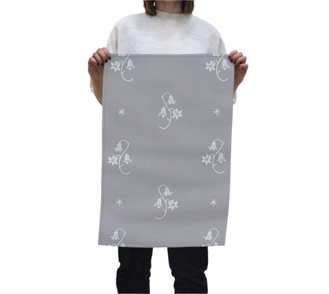 Tea Towel - Wild Bellflower in Periwinkle