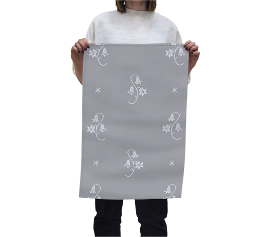 Tea Towel - Wild Bellflower in Periwinkle