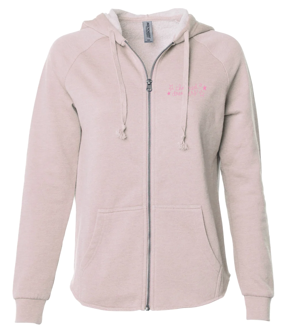 Womens Embroider Dreamer Zip-up