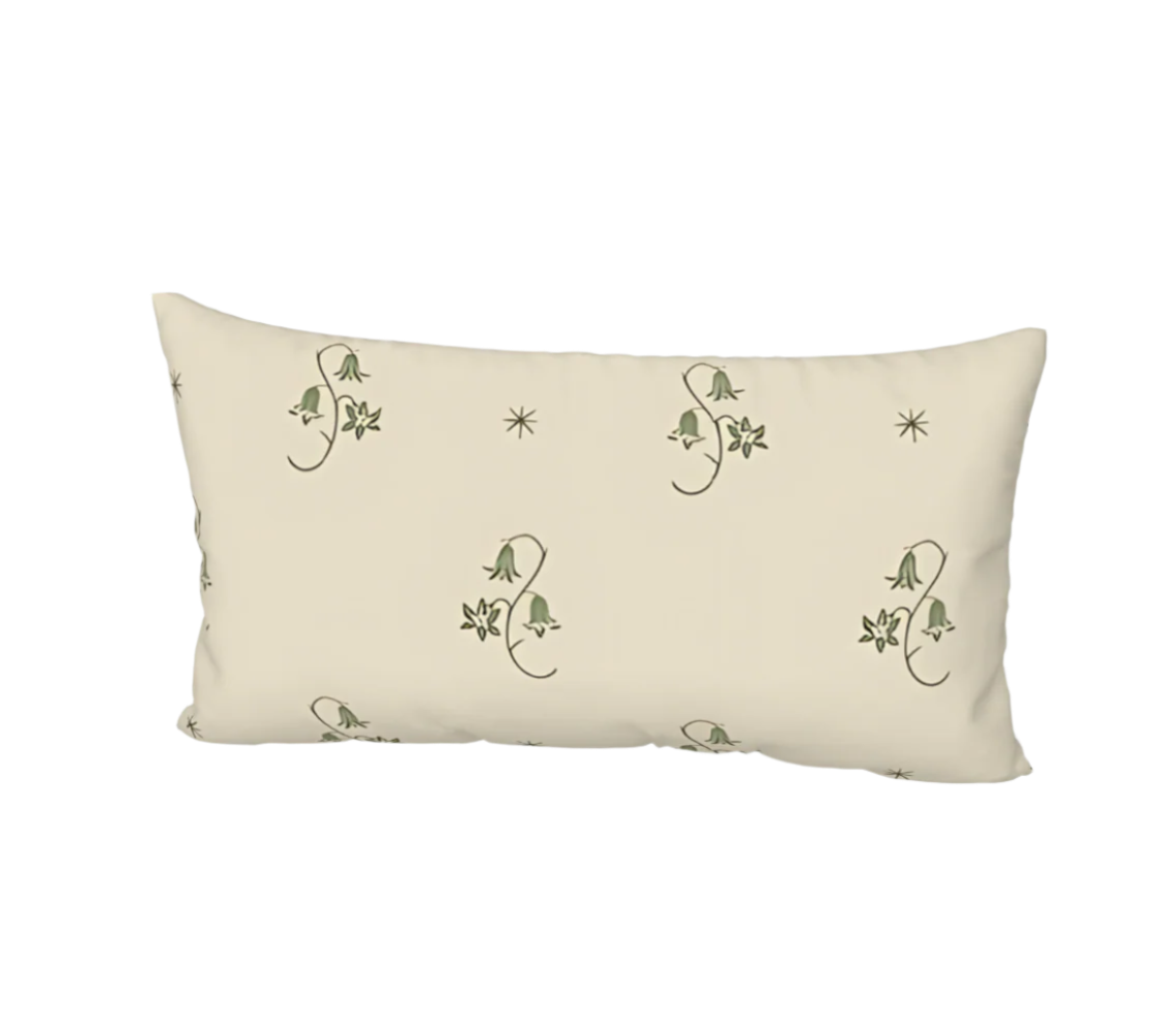 Pillow Sham - Wild Bellflower in Taupe
