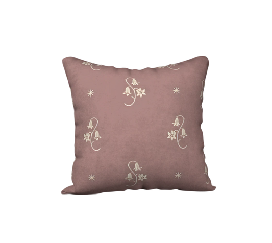 18" x 18" Pillow Case - Wild Bellflower in Mauve