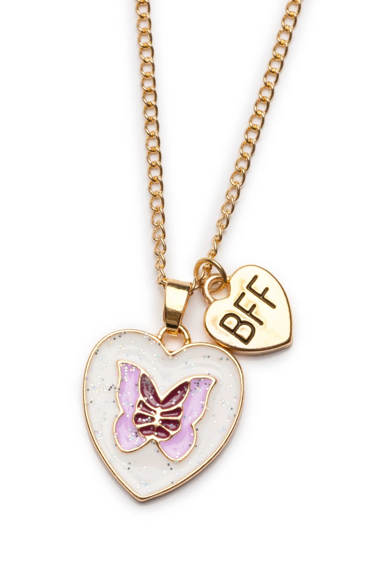 Rainbow Butterfly BFF Necklaces, 2pcs Assorted