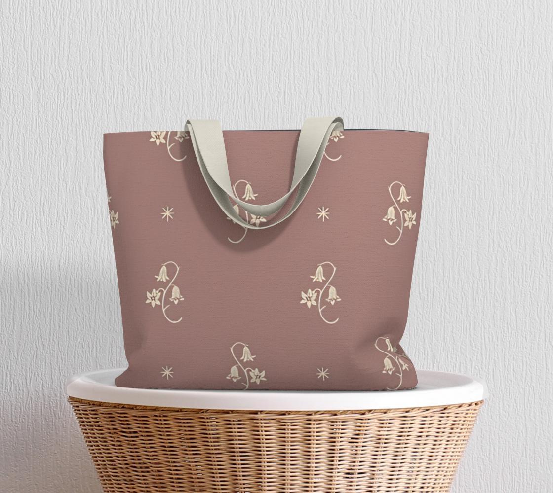 Large Tote Bag - Wild Bellflower in Mauve