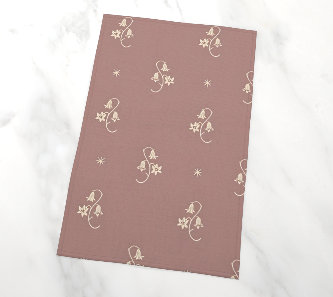 Tea Towel - Wild Bellflower in Mauve