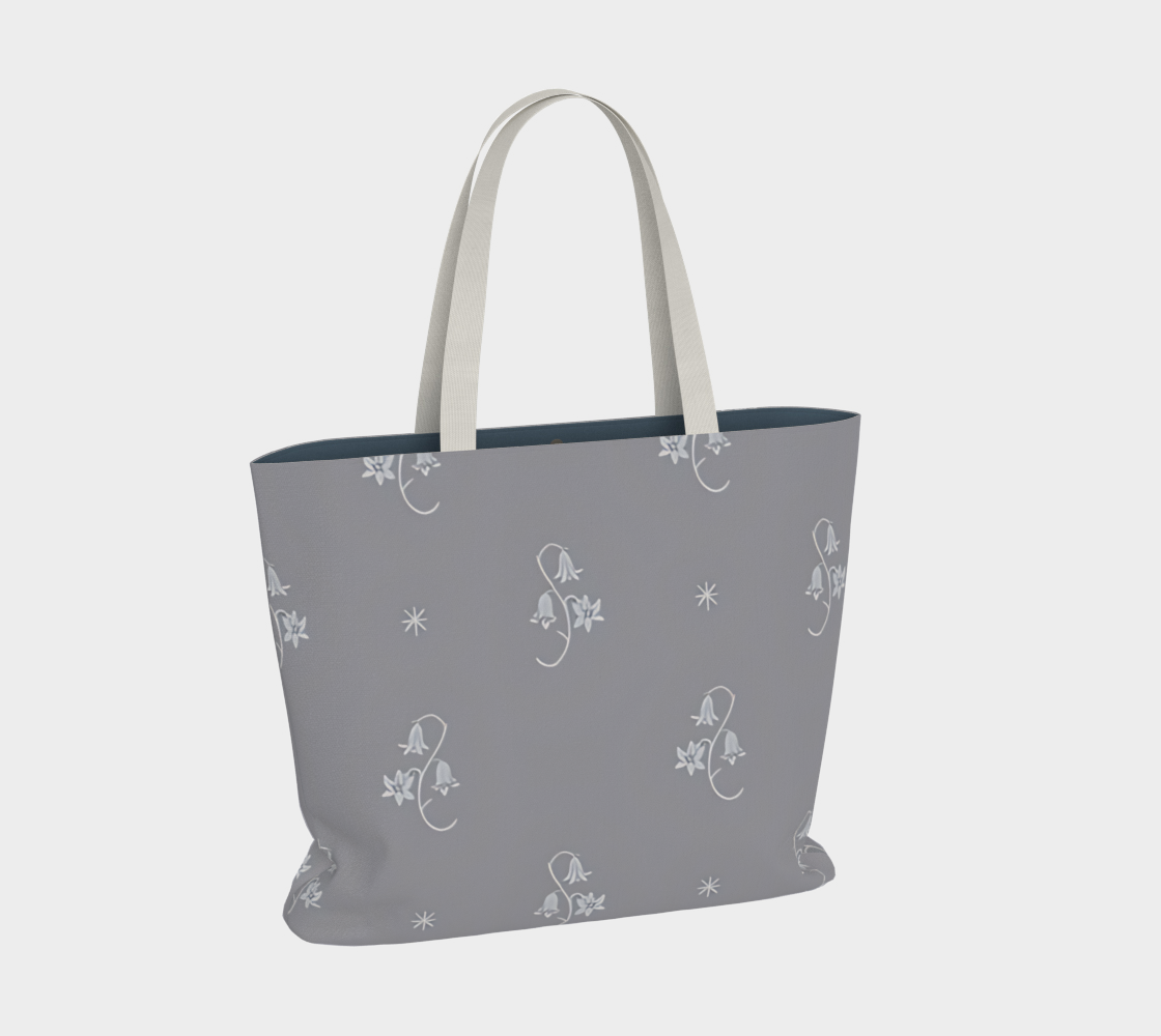 Large Tote Bag - Wild Bellflower in Periwinkle