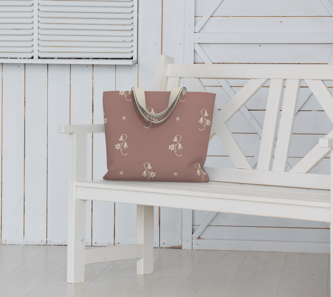 Large Tote Bag - Wild Bellflower in Mauve