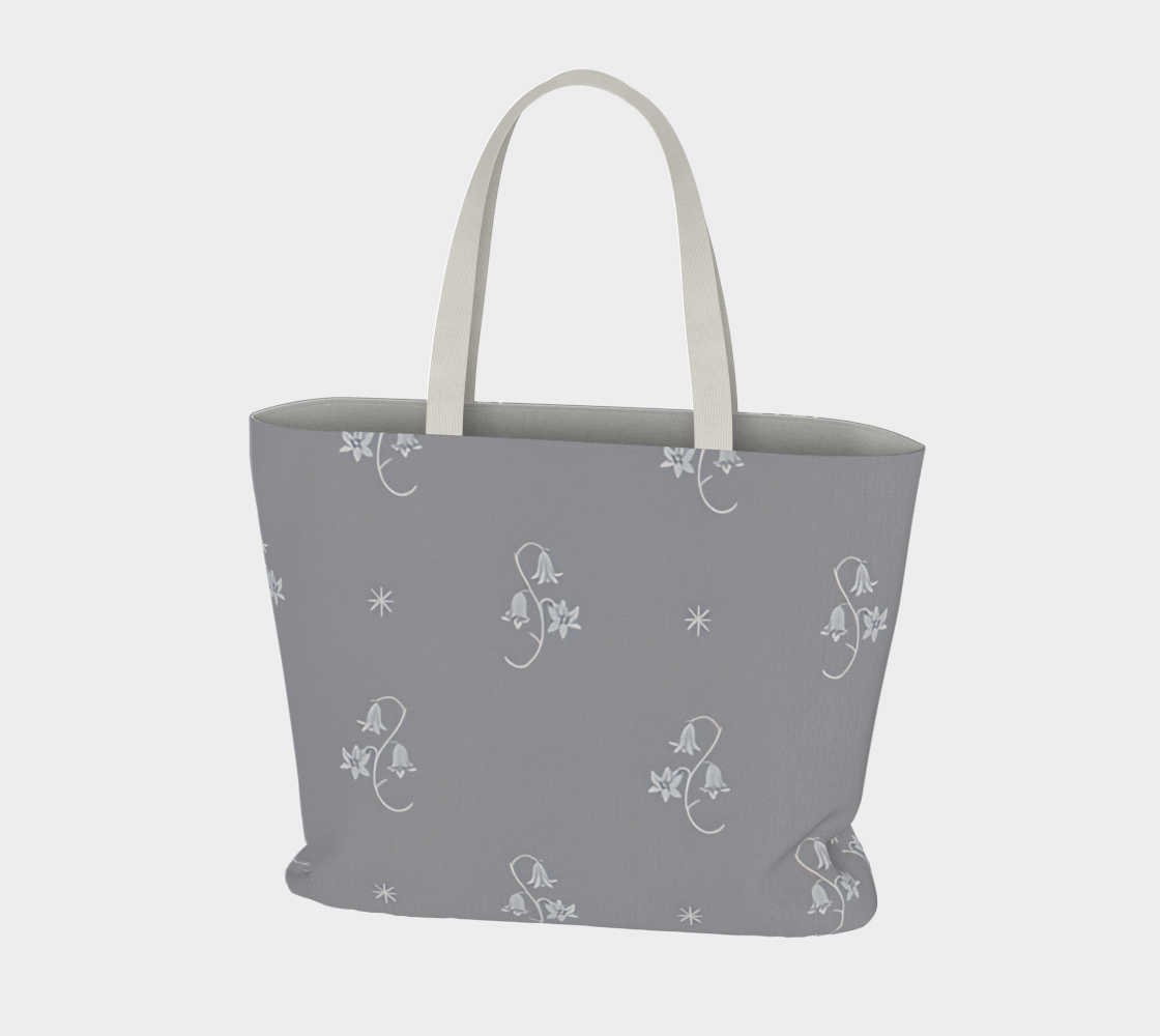 Large Tote Bag - Wild Bellflower in Periwinkle