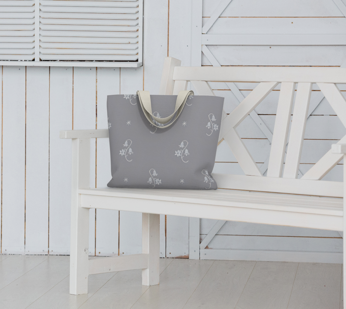 Large Tote Bag - Wild Bellflower in Periwinkle