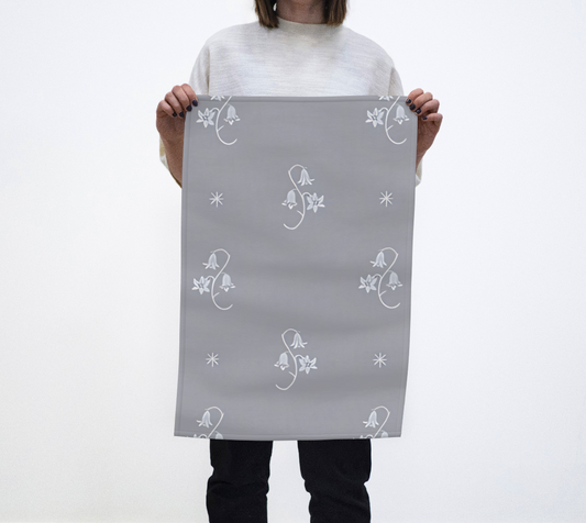 Tea Towel - Wild Bellflower in Periwinkle