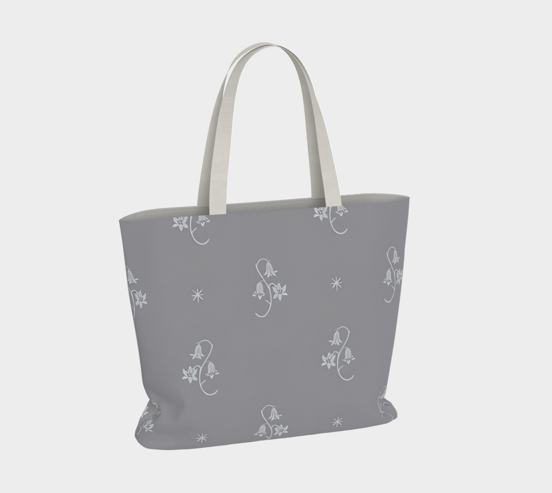 Large Tote Bag - Wild Bellflower in Periwinkle