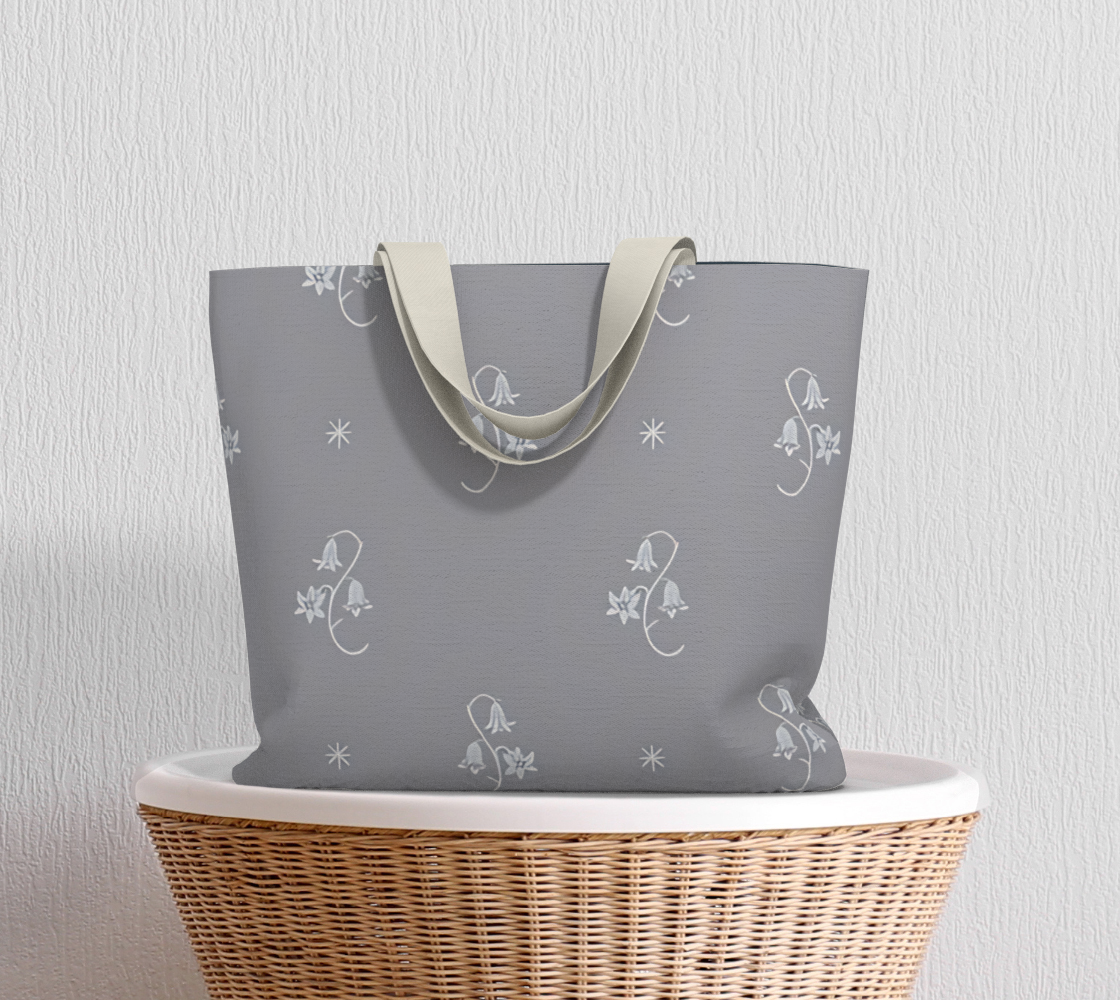 Large Tote Bag - Wild Bellflower in Periwinkle