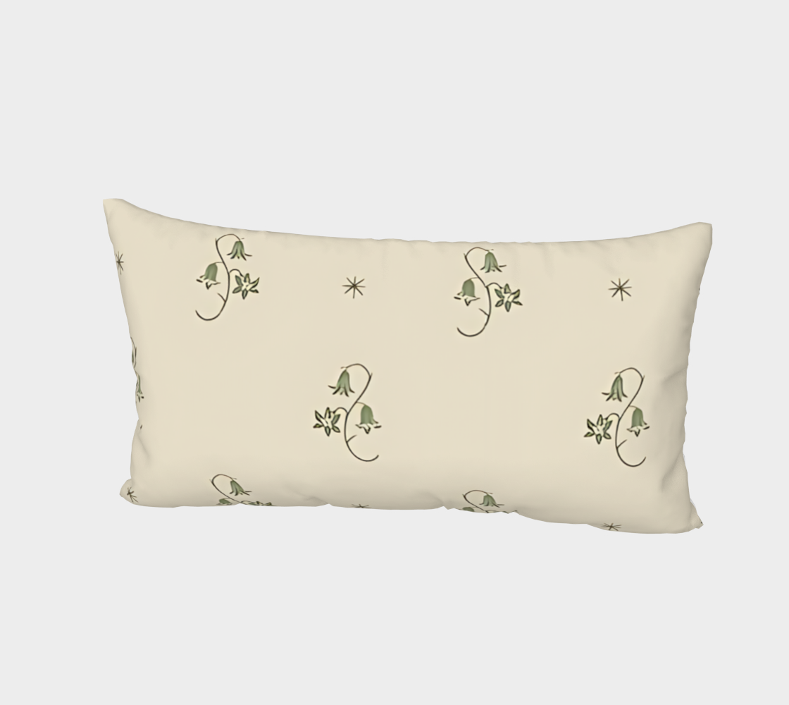 Pillow Sham - Wild Bellflower in Taupe
