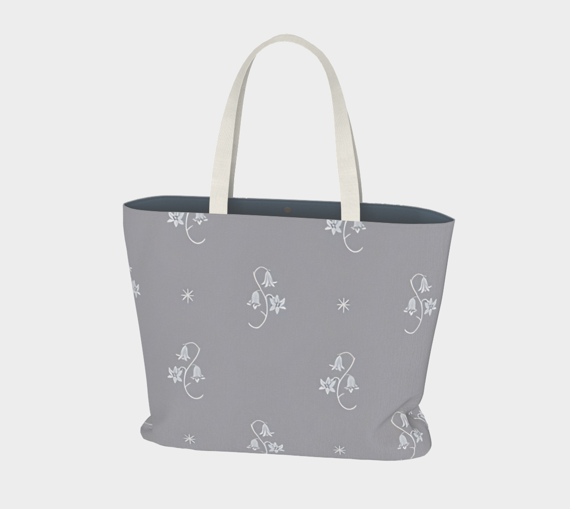 Large Tote Bag - Wild Bellflower in Periwinkle