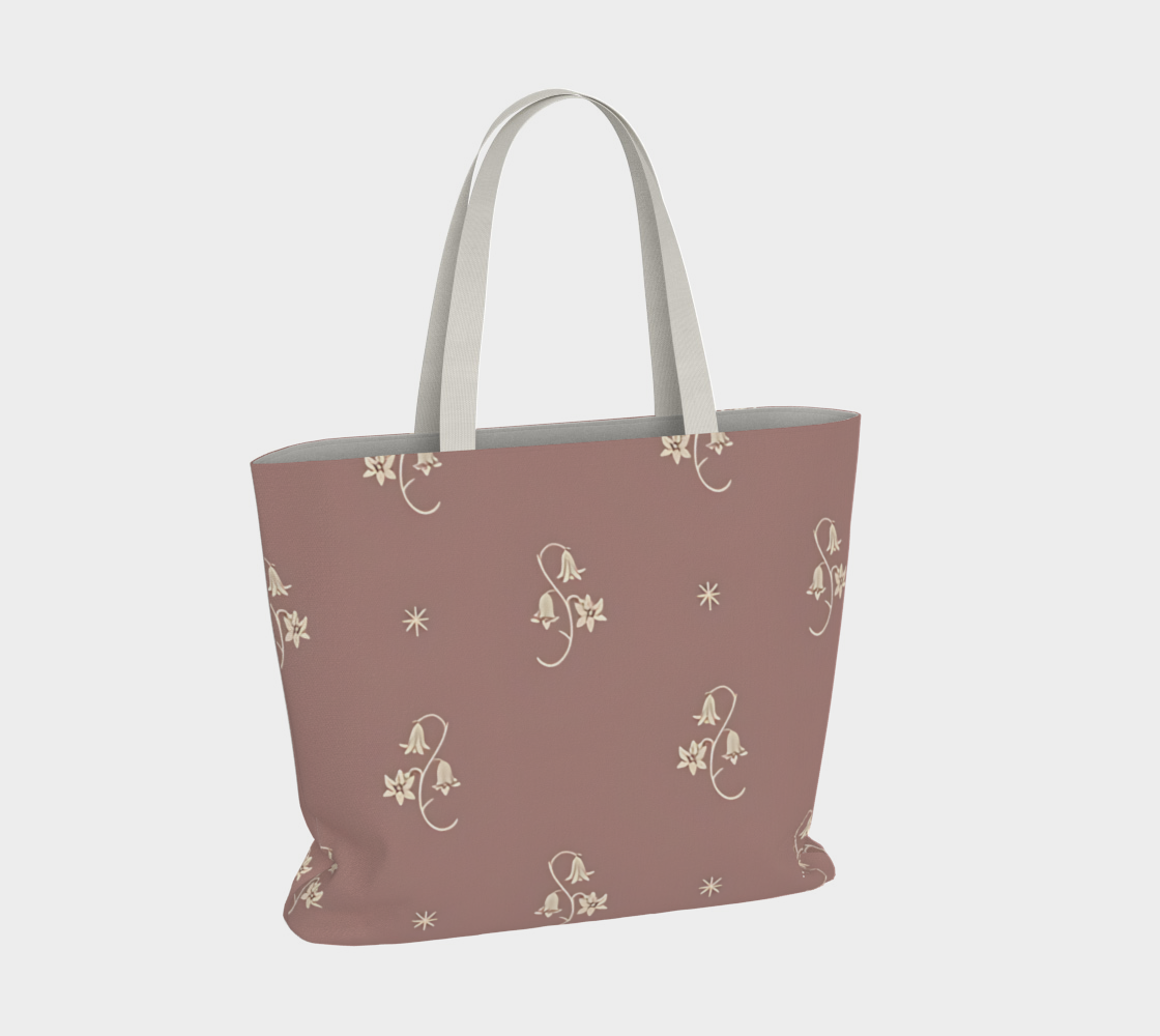 Large Tote Bag - Wild Bellflower in Mauve