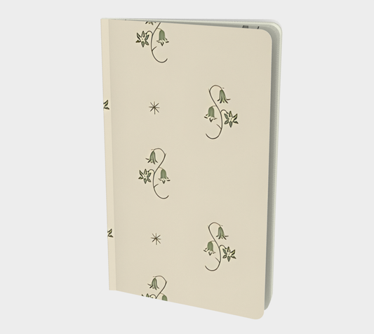 Bound Notebook - Wild Bellflower in Taupe